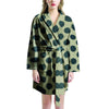 Cream And Black Polka Dot Women's Robe-grizzshop