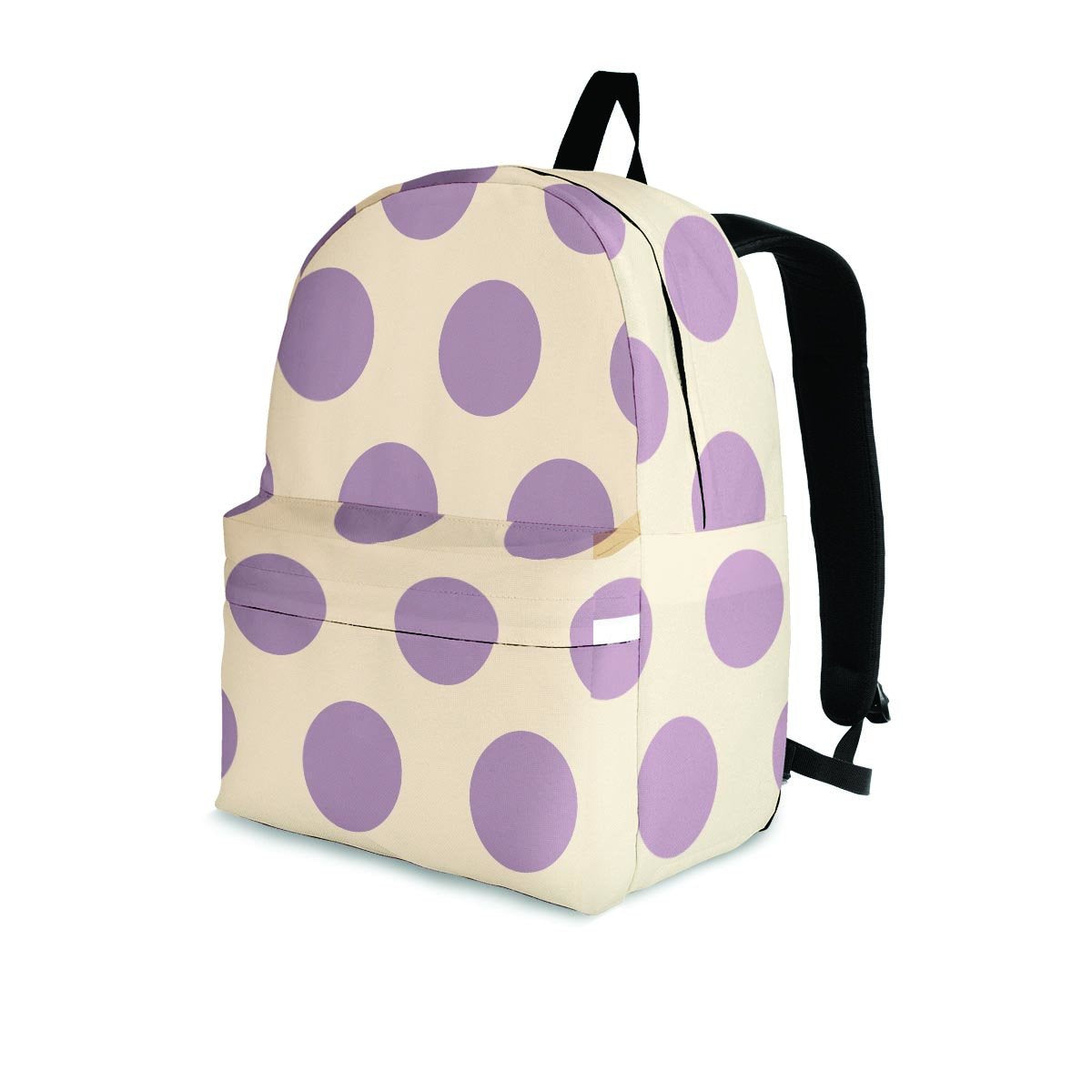 Cream And Brown Polka Dot Backpack-grizzshop