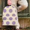 Cream And Brown Polka Dot Backpack-grizzshop