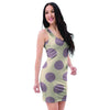 Cream And Brown Polka Dot Bodycon Dress-grizzshop