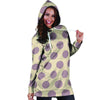 Cream And Brown Polka Dot Hoodie Dress-grizzshop