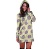 Cream And Brown Polka Dot Hoodie Dress-grizzshop