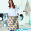 Cream And Brown Polka Dot Laundry Basket-grizzshop