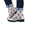 Cream And Brown Polka Dot Men's Boots-grizzshop