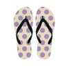 Cream And Brown Polka Dot Men's Flip Flops-grizzshop