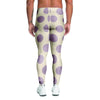 Cream And Brown Polka Dot Men's Leggings-grizzshop