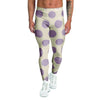 Cream And Brown Polka Dot Men's Leggings-grizzshop