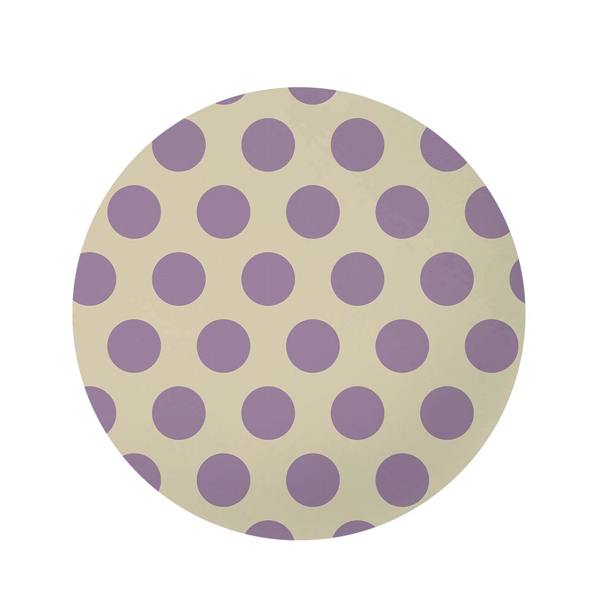 Cream And Brown Polka Dot Round Rug-grizzshop