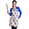 Cream And Brown Polka Dot Women's Apron-grizzshop