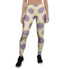 Cream And Brown Polka Dot Women's Leggings-grizzshop