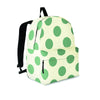 Cream And Emerald Polka Dot Backpack-grizzshop