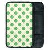 Cream And Emerald Polka Dot Car Console Cover-grizzshop