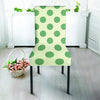 Cream And Emerald Polka Dot Chair Cover-grizzshop