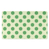 Cream And Emerald Polka Dot Door Mat-grizzshop