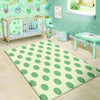 Cream And Emerald Polka Dot Floor Mat-grizzshop