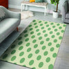 Cream And Emerald Polka Dot Floor Mat-grizzshop