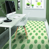 Cream And Emerald Polka Dot Floor Mat-grizzshop