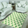 Cream And Emerald Polka Dot Floor Mat-grizzshop