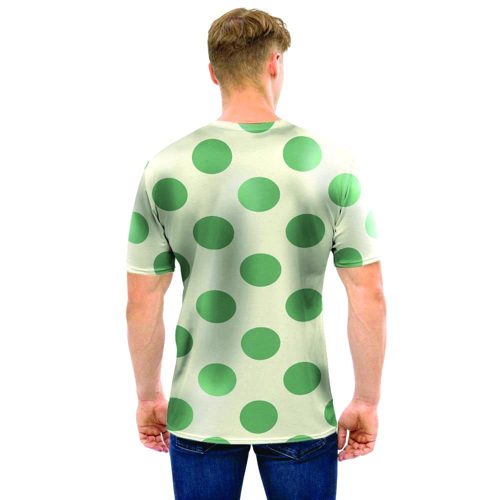 Cream And Emerald Polka Dot Men T Shirt-grizzshop