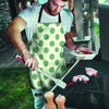 Cream And Emerald Polka Dot Men's Apron-grizzshop