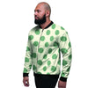 Cream And Emerald Polka Dot Men's Bomber Jacket-grizzshop