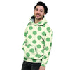 Cream And Emerald Polka Dot Men's Hoodie-grizzshop