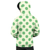 Cream And Emerald Polka Dot Men's Hoodie-grizzshop