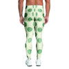 Cream And Emerald Polka Dot Men's Leggings-grizzshop