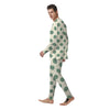 Cream And Emerald Polka Dot Men's Pajamas-grizzshop