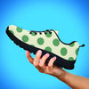 Cream And Emerald Polka Dot Men's Sneakers-grizzshop