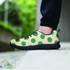 Cream And Emerald Polka Dot Men's Sneakers-grizzshop