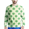 Cream And Emerald Polka Dot Men's Sweatshirt-grizzshop