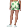 Cream And Emerald Polka Dot Mini Skirt-grizzshop