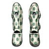 Cream And Emerald Polka Dot Muay Thai Shin Guard-grizzshop