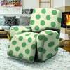 Cream And Emerald Polka Dot Recliner Cover-grizzshop