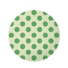 Cream And Emerald Polka Dot Round Rug-grizzshop