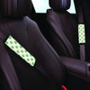 Cream And Emerald Polka Dot Seat Belt Cover-grizzshop