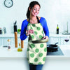 Cream And Emerald Polka Dot Women's Apron-grizzshop