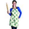 Cream And Emerald Polka Dot Women's Apron-grizzshop