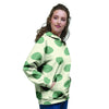 Cream And Emerald Polka Dot Women's Hoodie-grizzshop