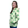 Cream And Emerald Polka Dot Women's Hoodie-grizzshop