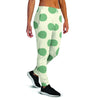 Cream And Emerald Polka Dot Women's Joggers-grizzshop