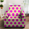 Cream And Pink Polka Dot Armchair Cover-grizzshop