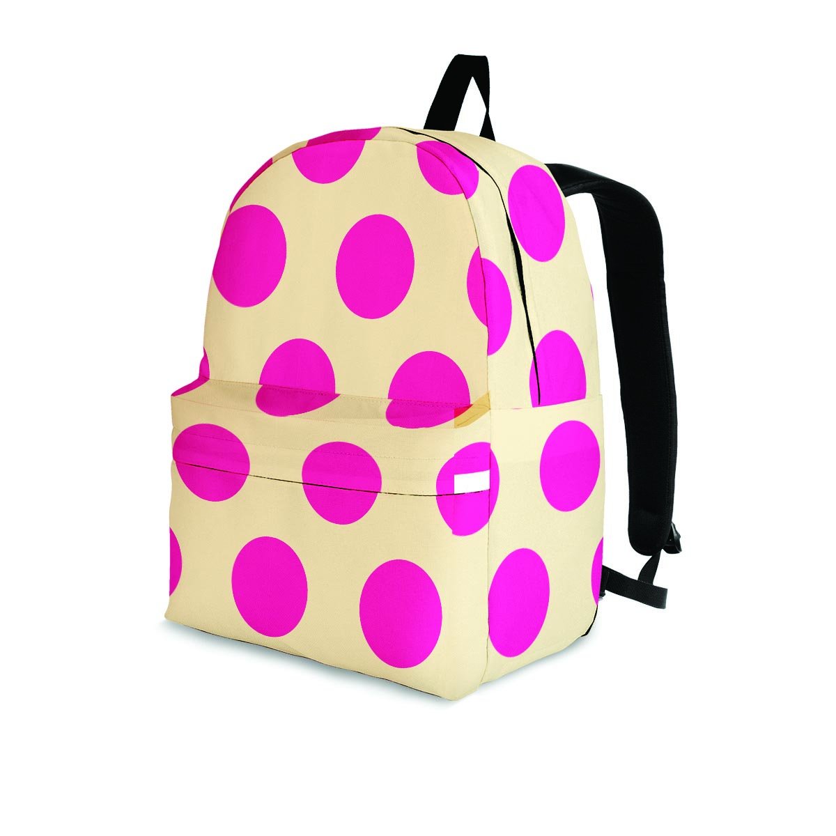 Cream And Pink Polka Dot Backpack-grizzshop