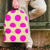 Cream And Pink Polka Dot Backpack-grizzshop