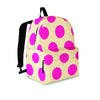 Cream And Pink Polka Dot Backpack-grizzshop