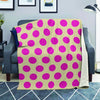 Cream And Pink Polka Dot Blanket-grizzshop