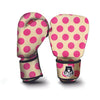 Cream And Pink Polka Dot Boxing Gloves-grizzshop