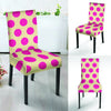 Cream And Pink Polka Dot Chair Cover-grizzshop