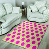 Cream And Pink Polka Dot Floor Mat-grizzshop